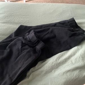 Black cuffed sweatpants